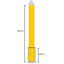 Tradersofoz | Top Quality Steel Inground Safety Bollard 1600mm