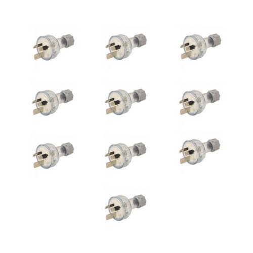 10PCS 10AMP 3 Pin Male Pin Plug Top Clear 250V Volt Electric - TradersOfOz