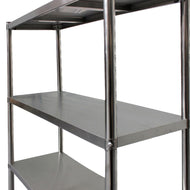 180 x 60 x 180cm - 400kg Load Heavy Duty Stainless Steel Shelves - TradersOfOz