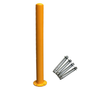 Safety Bollard with Fixings - 1200mm Yellow - OzSupply - Hardware, Spare Parts, Accessories