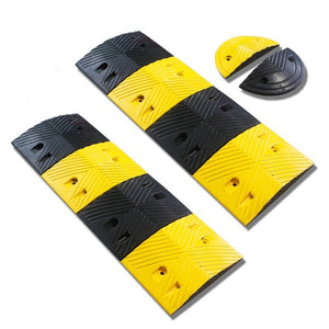 2x1m Rubber Speed Bumps with End Section - TradersOfOz