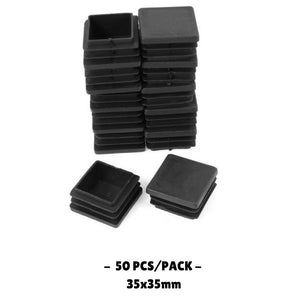 35x35MM - Square Plastic End Caps - 10PCS/50PCS - TradersOfOz