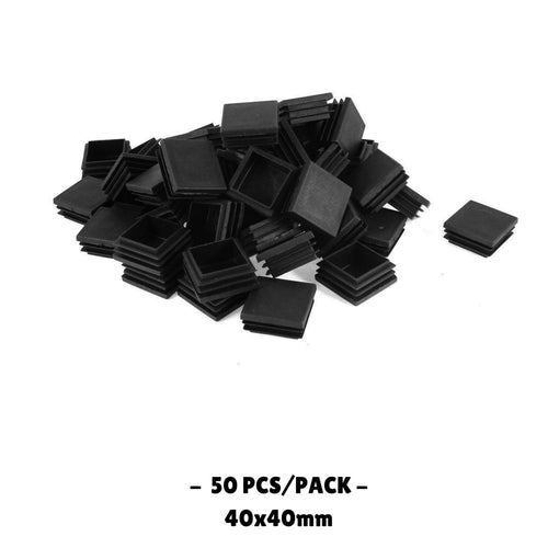 40x40MM - Square Plastic End Caps - 10PCS/50PCS - TradersOfOz