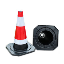 450mm Small Traffic Cone with Reflective Stripes - Rubber - TradersOfOz