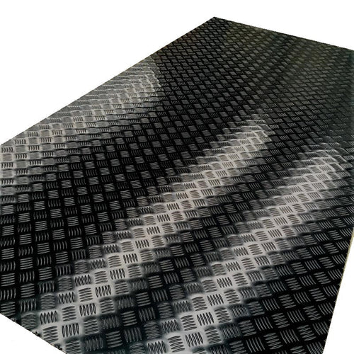 Aluminium Black Checker Plate 2400 x 1200 x 1.4MM - TradersOfOz