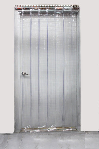 Clear PVC Strip Curtains 1000 x 2000mm - 75mm wide strips - TradersOfOz