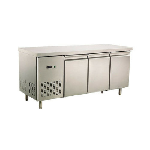 Commercial Fridge Worktop Bench 3 Door 380L 304 Stainless Steel - TradersOfOz