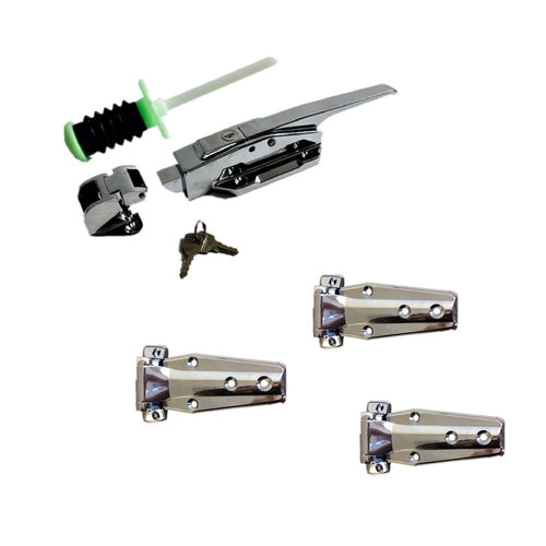 Coolrooms/Freezer Flush Latch DH037 and Flush 714 Hinges Kit - TradersOfOz