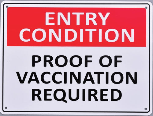 Entry Condition - Proof Of Vaccination Required - TradersOfOz