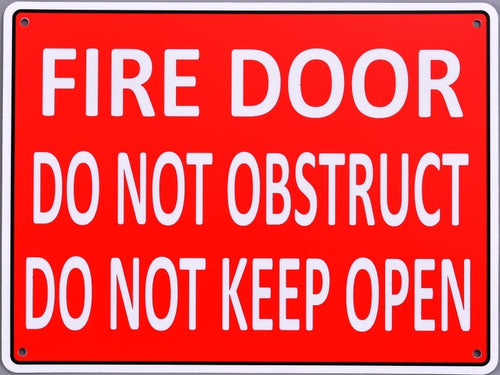 Fire Sign - Fire Door Do Not Obstruct Do Not Keep Open - TradersOfOz