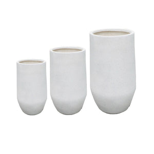 Large White Planter Pot - Round Tall White Planters - TradersOfOz