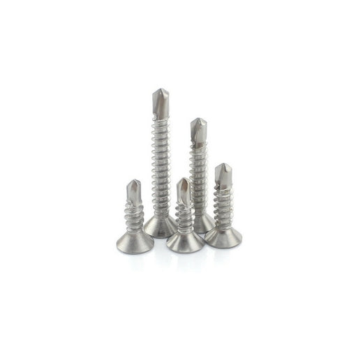 M4.2 Stainless Steel Self Drilling Tek Screws - 50PCS/300PCS Flat Head - TradersOfOz