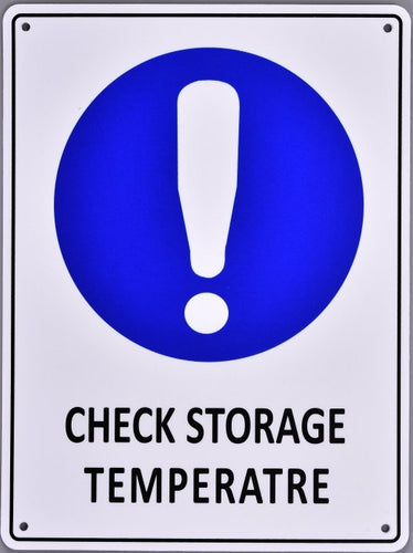 Mandatory Sign - Check Storage Temperature - TradersOfOz