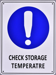 Mandatory Sign - Check Storage Temperature - TradersOfOz