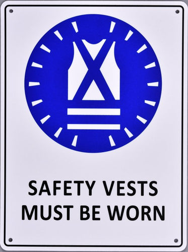 Mandatory Sign - Safety Vests Must Be Worn - TradersOfOz