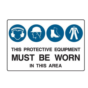 Mandatory Sign - This Protective Equipment Must Be Worn In This Area - TradersOfOz