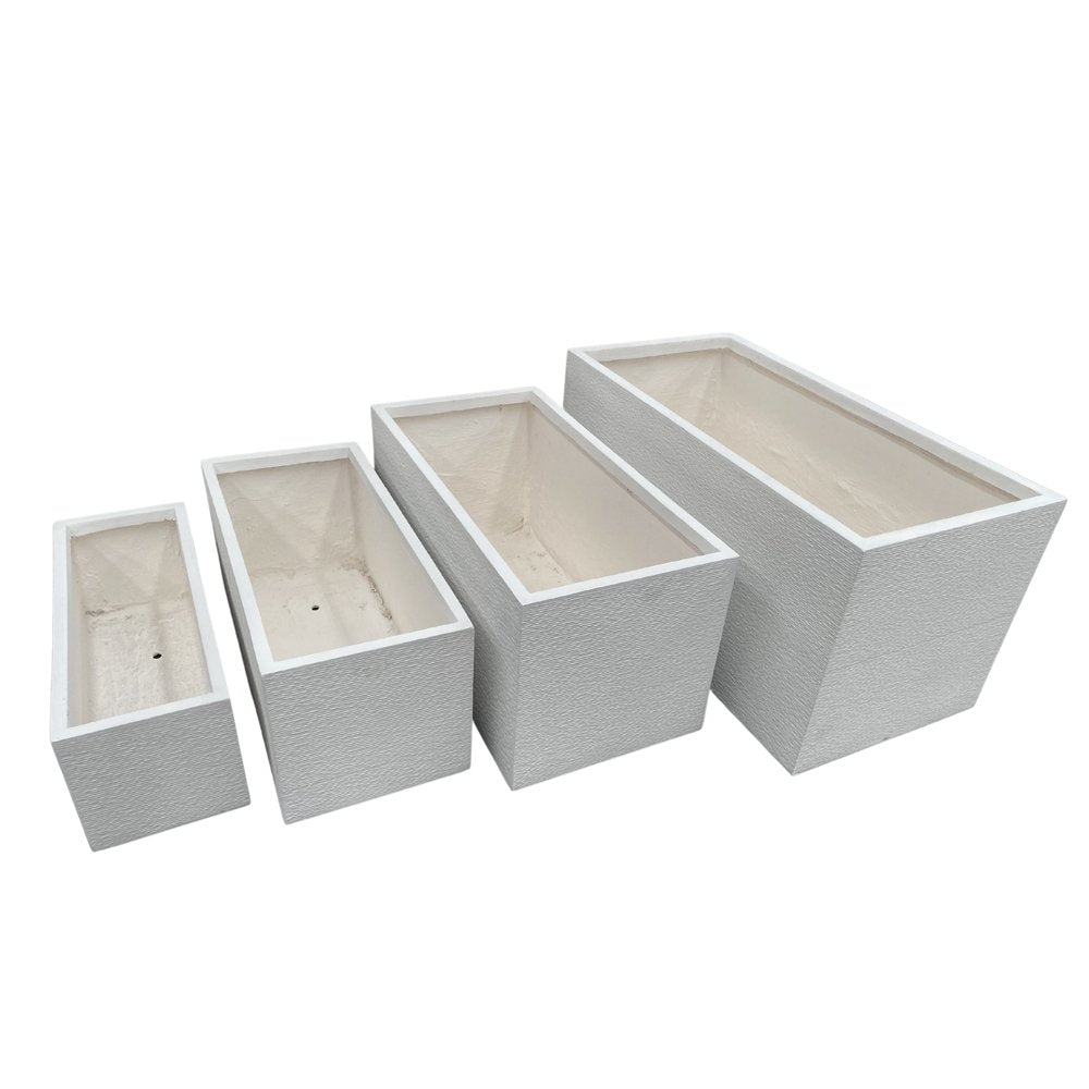 large trough planter plastic Outdoor Large Trough Planter Box White - Big Range