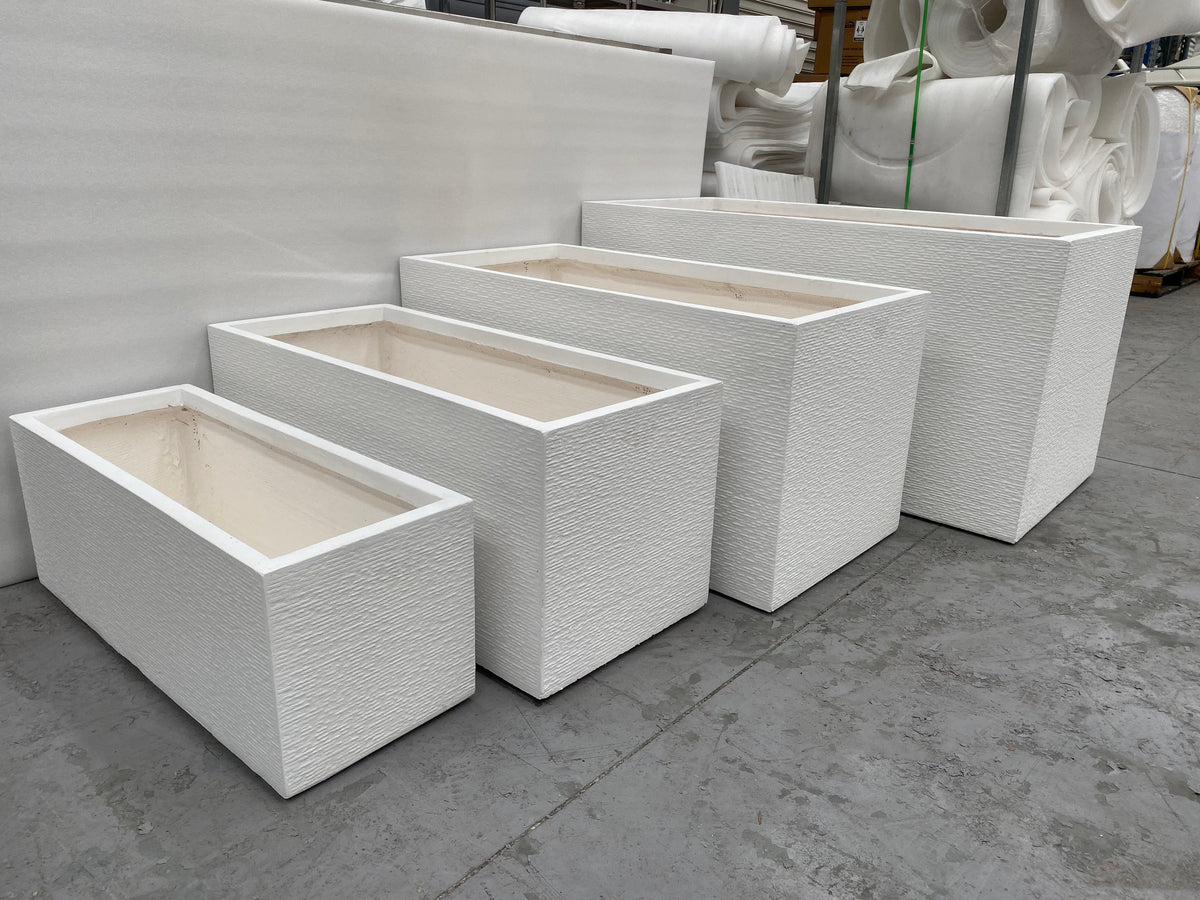 Outdoor Large Trough Planter Box White - Big Range - Buy online ...