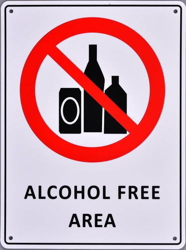 Prohibition Sign - Alcohol Free Area - TradersOfOz