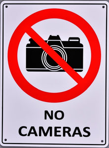 Prohibition Sign - No Cameras - TradersOfOz