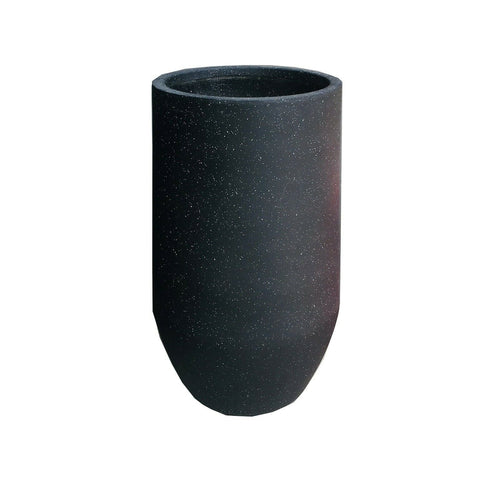 Round Tall Black Outdoor Planters - TradersOfOz