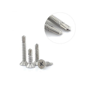 Self Drilling Stainless Steel Screws Flat Head M4.2x38mm 50PCS/300PCS - TradersOfOz