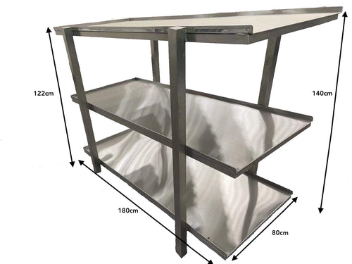 Stainless Steel Tilted Angle Kitchen Bench - TradersOfOz