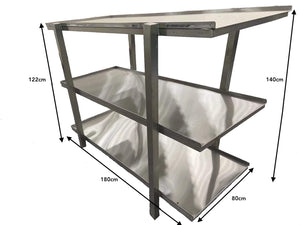 Stainless Steel Tilted Angle Kitchen Bench - TradersOfOz