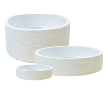 White Round Flat Flower Pots / Bonsai Planters Fiberclay - TradersOfOz